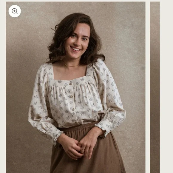 Neuflora NWT Marietta Blouse - Cream Floral - Picture 5 of 5